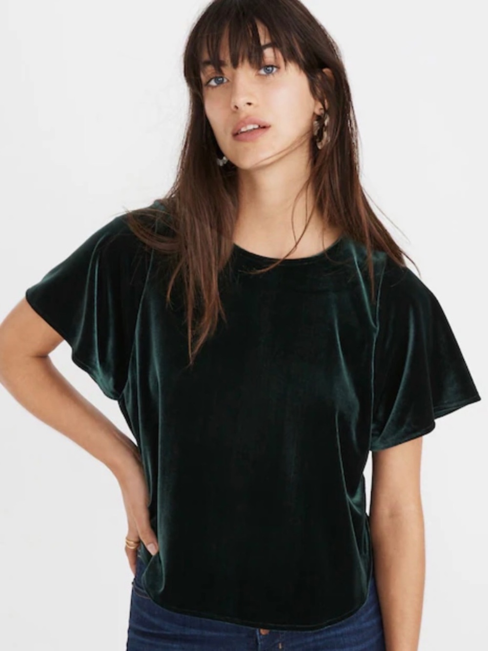 Madewell Velvet Butterfly top